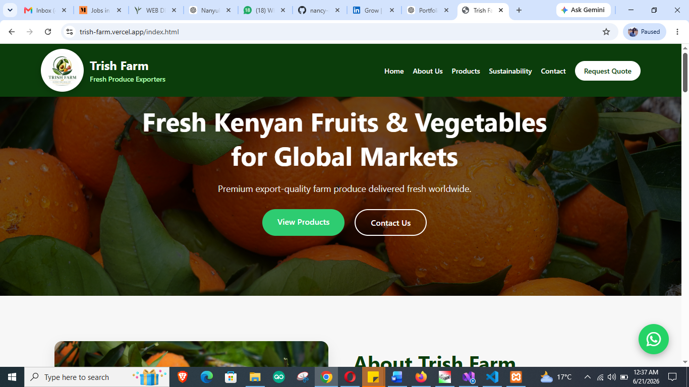 Trish Farm Website